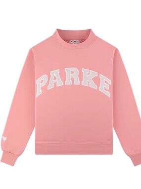 New Drop ****Parke Blush + Lavender Valentine's Varsity Mockneck Sweatshirt